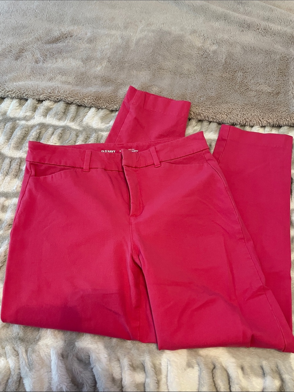 Old Navy Hot Pink Straight-Leg Pants